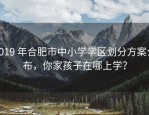 2019 年合肥市中小学学区划分方案公布，你家孩子在哪上学？