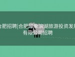 合肥招聘|合肥印象滨湖旅游投资发展有限公司招聘