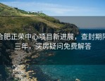 合肥正荣中心项目新进展，查封期限三年，买房疑问免费解答