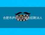 合肥市庐阳区卫健委招聘38人