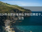2024年合肥长丰锦弘学校招聘若干人公告