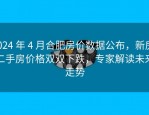 2024 年 4 月合肥房价数据公布，新房、二手房价格双双下跌，专家解读未来走势