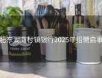 肥东湖商村镇银行2025年招聘启事