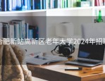 合肥新站高新区老年大学2024年招聘