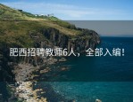 肥西招聘教师6人，全部入编！