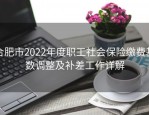 合肥市2022年度职工社会保险缴费基数调整及补差工作详解