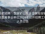 合肥招聘｜国家矿山安全监察局安徽局直属事业单位2024年公开招聘工作人员公告