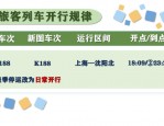 上海铁路6月20日新运行图：首开濮阳佛山漯河动车，直达神农架仅7小时46分
