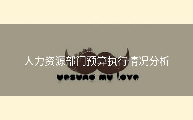 人力资源部门预算执行情况分析
