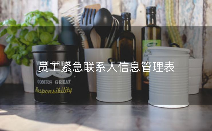 员工紧急联系人信息管理表