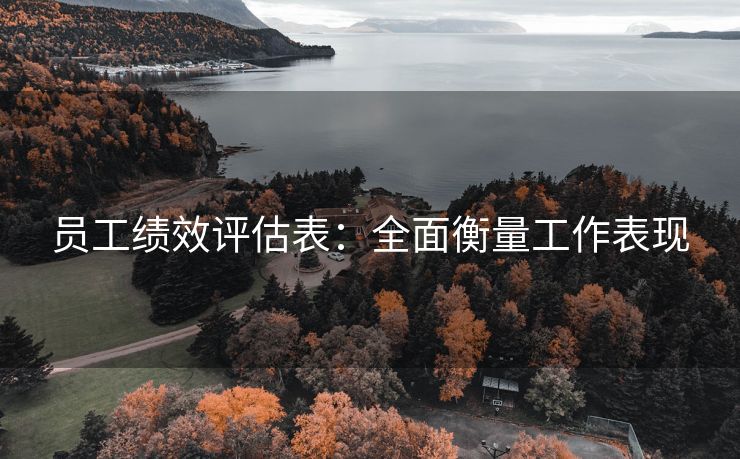 员工绩效评估表：全面衡量工作表现