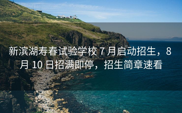 新滨湖寿春试验学校 7 月启动招生，8 月 10 日招满即停，招生简章速看