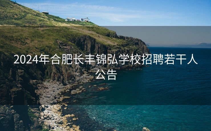 2024年合肥长丰锦弘学校招聘若干人公告