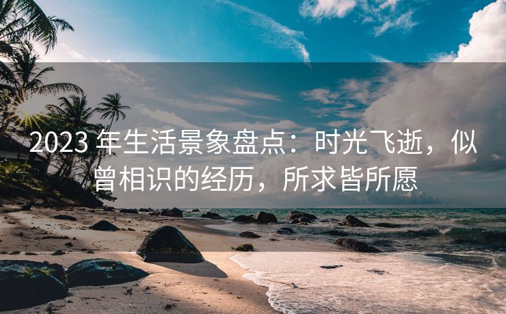 2023 年生活景象盘点：时光飞逝，似曾相识的经历，所求皆所愿