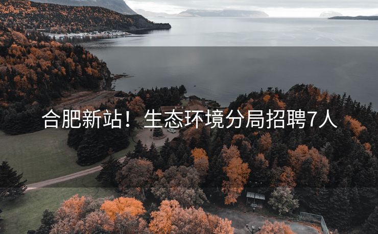 合肥新站！生态环境分局招聘7人