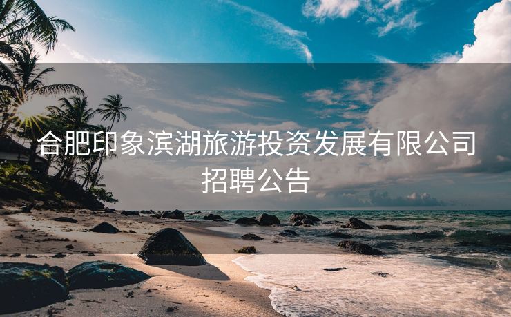 合肥印象滨湖旅游投资发展有限公司招聘公告
